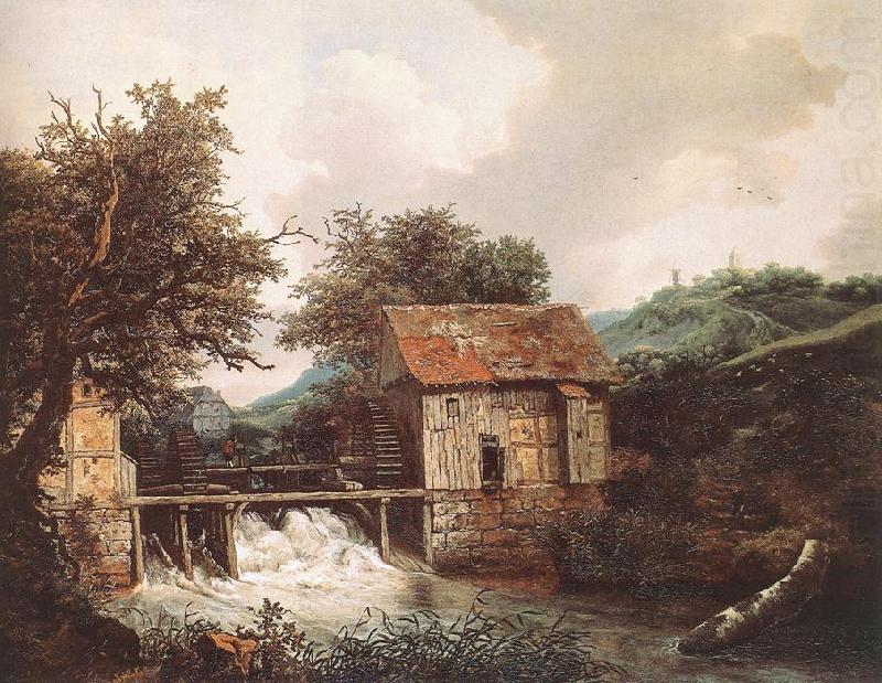 Jacob van Ruisdael Two Watermills and an Open Sluice near Singraven china oil painting image
